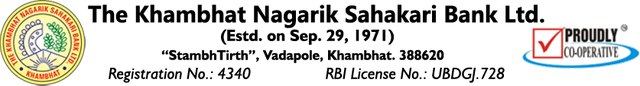 The Khambhat Nagarik Sahakari Bank Ltd. logo